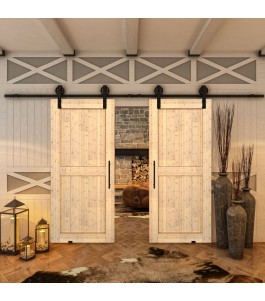 Glasschiebetür BARN-LINE - Country Astkiefer Model 20
