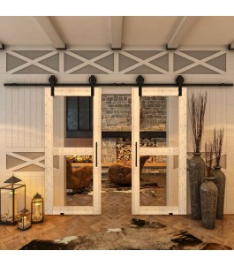 Glasschiebetür BARN-LINE - Country Astkiefer Model 21