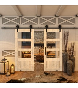 Glasschiebetür BARN-LINE - Country Astkiefer Model 32