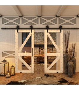 Glasschiebetür BARN-LINE - Country Astkiefer Model 41