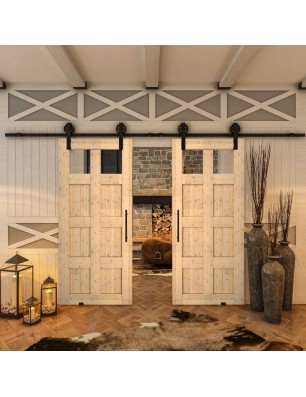 Glasschiebetür BARN-LINE - Country Astkiefer Model 63