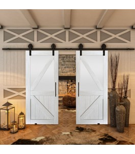 Glasschiebetür BARN-LINE - Country Weiss Rustikal Model 44