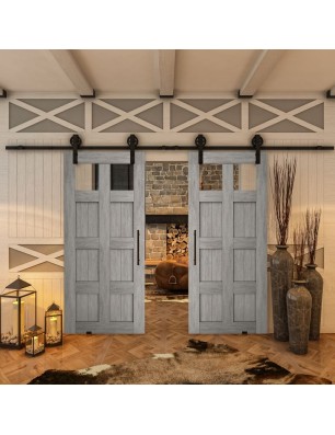 Glasschiebetür BARN-LINE - Country Graueiche Model 63