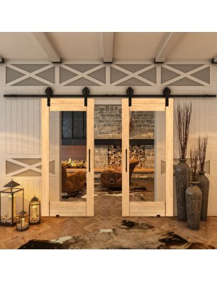 Glasschiebetür BARN-LINE - Country Sonoma Eiche Model 11