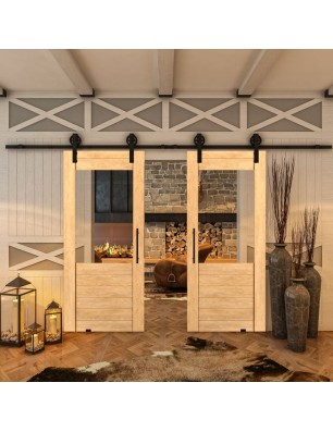 Glasschiebetür BARN-LINE - Country Sonoma Eiche Model 12