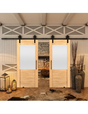 Glasschiebetür BARN-LINE - Country Sonoma Eiche Model 14