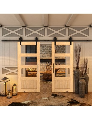 Glasschiebetür BARN-LINE - Country Sonoma Eiche Model 32