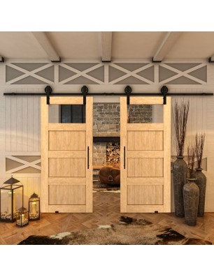 Glasschiebetür BARN-LINE - Country Sonoma Eiche Model 34