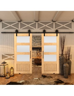 Glasschiebetür BARN-LINE - Country Sonoma Eiche Model 36