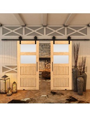 Glasschiebetür BARN-LINE - Country Sonoma Eiche Model 37