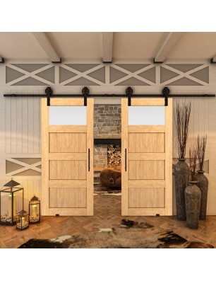 Glasschiebetür BARN-LINE - Country Sonoma Eiche Model 38