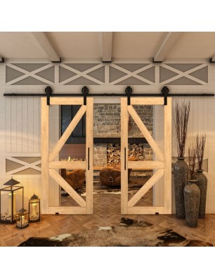 Glasschiebetür BARN-LINE - Country Sonoma Eiche Model 41