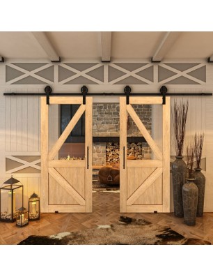 Glasschiebetür BARN-LINE - Country Sonoma Eiche Model 42