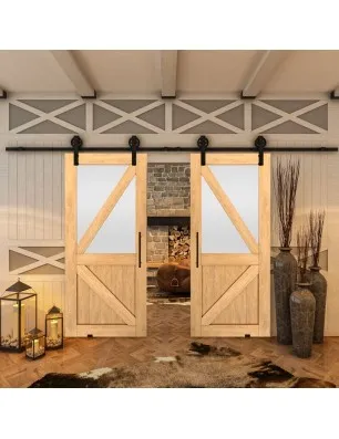 Glasschiebetür BARN-LINE - Country Sonoma Eiche Model 44