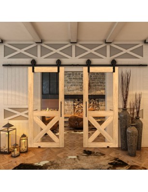 Glasschiebetür BARN-LINE - Country Sonoma Eiche Model 51