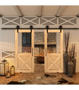 Glasschiebetür BARN-LINE - Country Sonoma Eiche Model 52