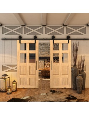 Glasschiebetür BARN-LINE - Country Sonoma Eiche Model 62
