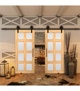 Glasschiebetür BARN-LINE - Country Sonoma Eiche Model 64