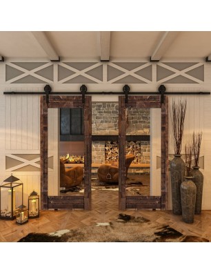 Glasschiebetür BARN-LINE - Country Altholz Astig Model 11