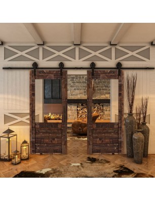 Glasschiebetür BARN-LINE - Country Altholz Astig Model 12