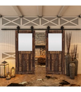 Glasschiebetür BARN-LINE - Country Altholz Astig Model 23