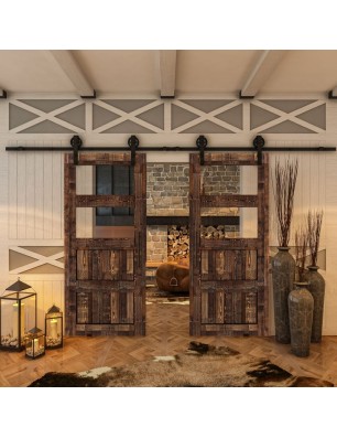 Glasschiebetür BARN-LINE - Country Altholz Astig Model 32