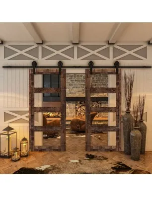 Glasschiebetür BARN-LINE - Country Altholz Astig Model 34