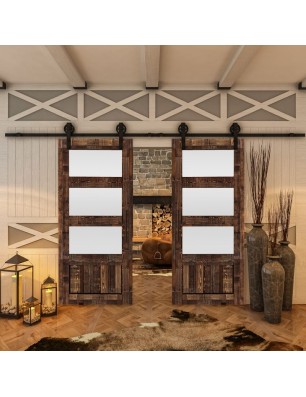 Glasschiebetür BARN-LINE - Country Altholz Astig Model 37