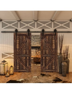 Glasschiebetür BARN-LINE - Country Altholz Astig Model 40