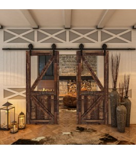 Glasschiebetür BARN-LINE - Country Altholz Astig Model 41