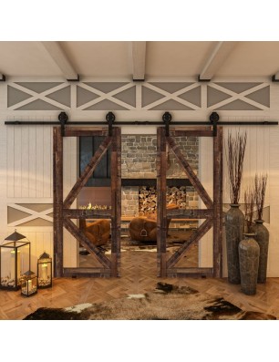 Glasschiebetür BARN-LINE - Country Altholz Astig Model 42