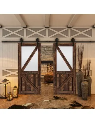 Glasschiebetür BARN-LINE - Country Altholz Astig Model 43