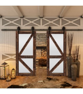 Glasschiebetür BARN-LINE - Country Altholz Astig Model 44