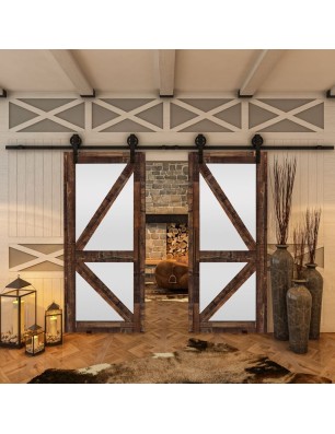 Glasschiebetür BARN-LINE - Country Altholz Astig Model 44