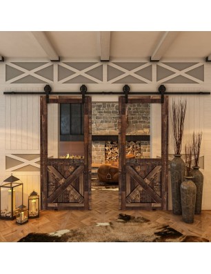 Glasschiebetür BARN-LINE - Country Altholz Astig Model 51