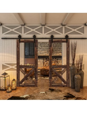 Glasschiebetür BARN-LINE - Country Altholz Astig Model 52
