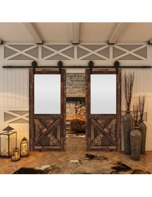 Glasschiebetür BARN-LINE - Country Altholz Astig Model 53