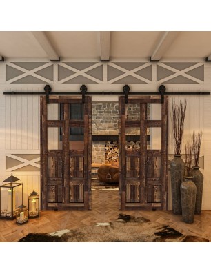 Glasschiebetür BARN-LINE - Country Altholz Astig Model 62