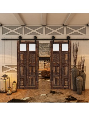 Glasschiebetür BARN-LINE - Country Altholz Astig Model 64