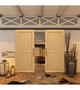Glasschiebetür BLACK-LINE - Country Sonoma Eiche Model 20