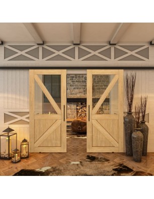 Glasschiebetür BLACK-LINE - Country Sonoma Eiche Model 42