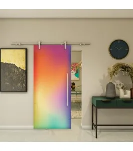 Glasschiebetür PIPE-LINE - Fotoprint Model 5