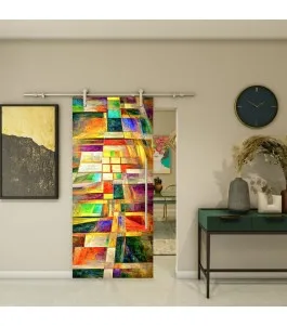 Glasschiebetür PIPE-LINE - Fotoprint Model 11