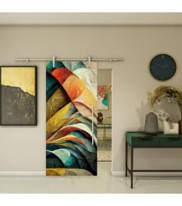 Glasschiebetür PIPE-LINE - Fotoprint Model 13