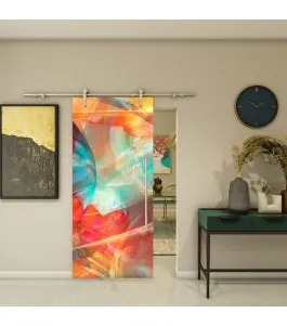 Glasschiebetür PIPE-LINE - Fotoprint Model 21