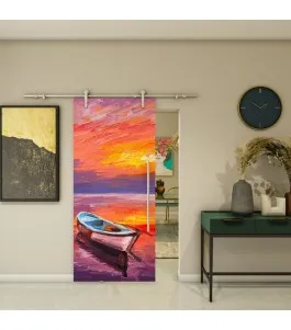 Glasschiebetür PIPE-LINE - Fotoprint Model 23