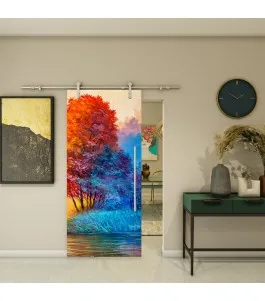 Glasschiebetür PIPE-LINE - Fotoprint Model 25