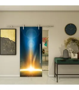 Glasschiebetür PIPE-LINE - Fotoprint Model 28