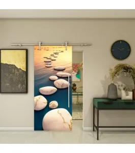 Glasschiebetür PIPE-LINE - Fotoprint Model 37