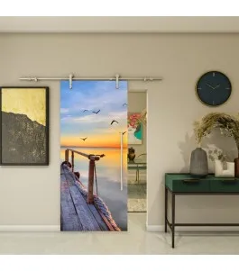 Glasschiebetür PIPE-LINE - Fotoprint Model 44